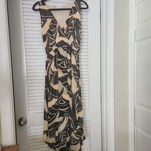 Everly Hi Low Hem Dress Black and Blush